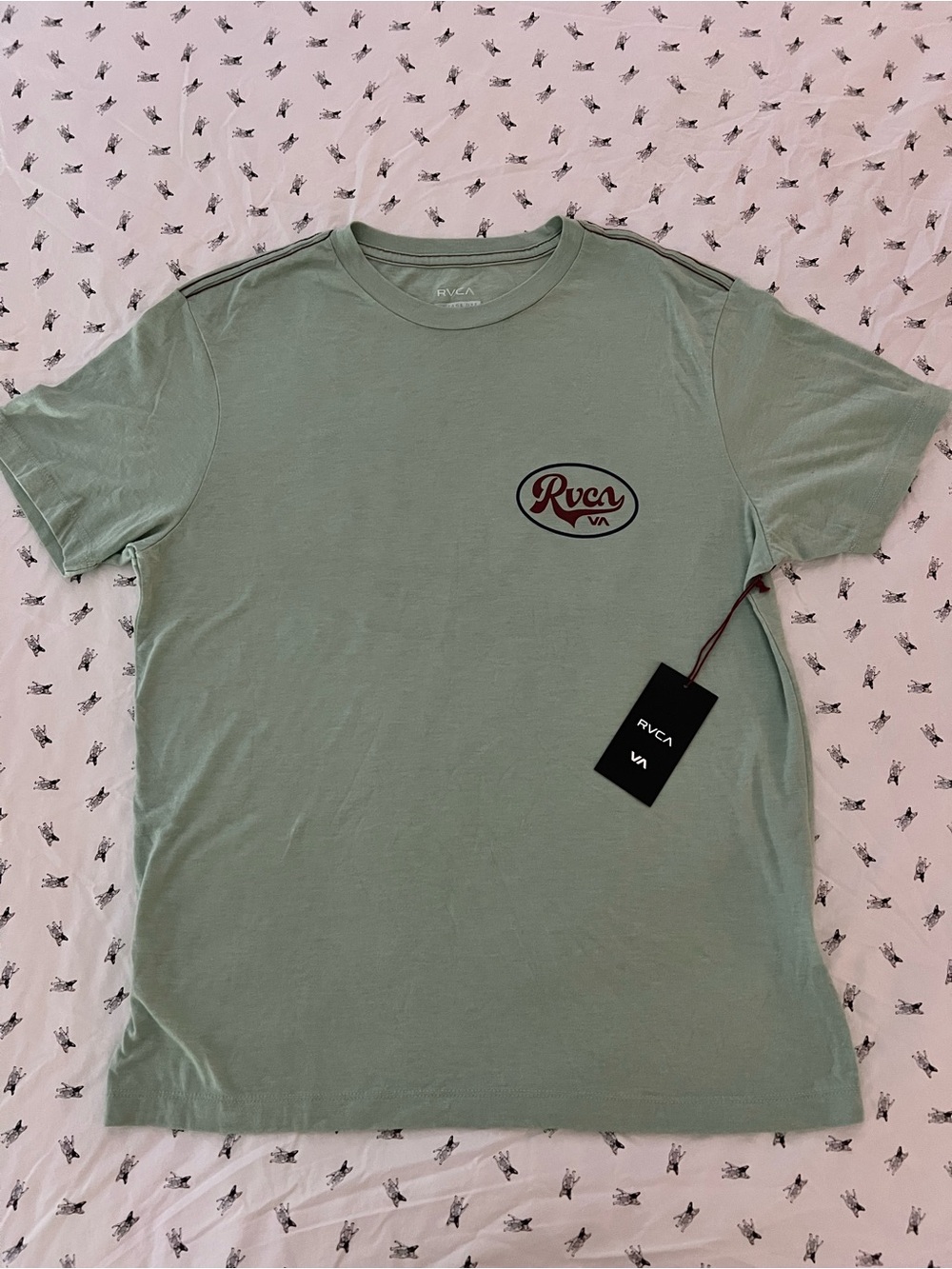 RVCA Men's Slim fit Short Sleeve Logo Tee